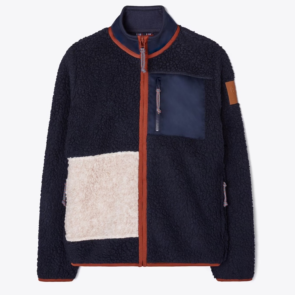 Tory Burch Fleece Colorblock Jacket